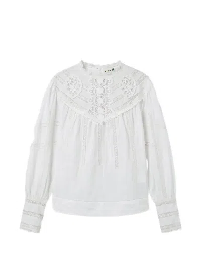 Rixo London Tamzin Lace-trim Blouse In White
