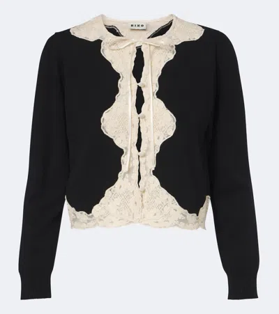 Rixo London Tassia Wool And Cashmere Cardigan In Black