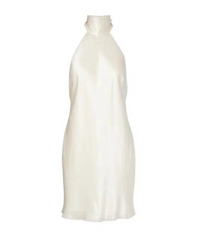 Rixo London Tie-up Mini Dress In White