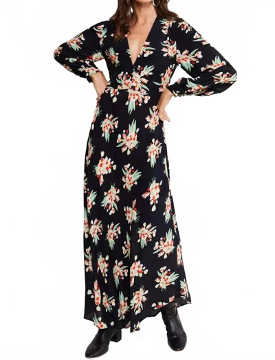 Rixo London Trula Dress In Cloud Black