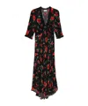 Rixo London Amina Midi Dress In Black