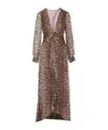 Rixo London Silk Emory Maxi Dress In Brown