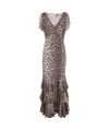 Rixo London Rixo Amelle Leopard Pattern Maxi Dress In Nude