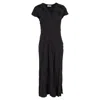 Rixo London V-neck Maxi Dress In Black Viscose In Black