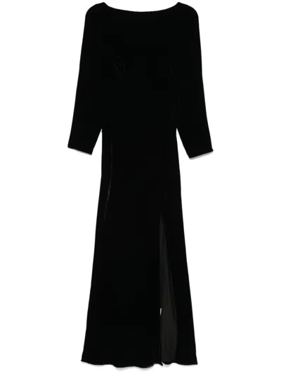 Rixo London Velvet Maxi Dress In Black