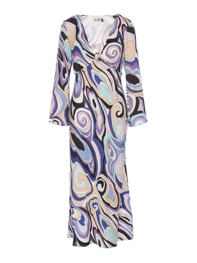 RIXO LONDON TERRI MIDI SATIN DRESS