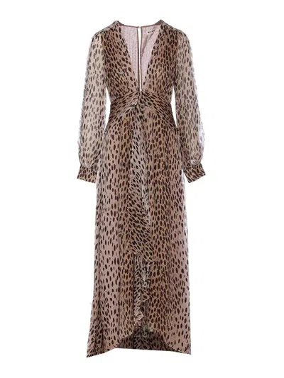 Rixo London Multicolor Meera Dress In Brown