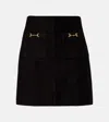 Rixo London Wiley Suede Miniskirt In Black