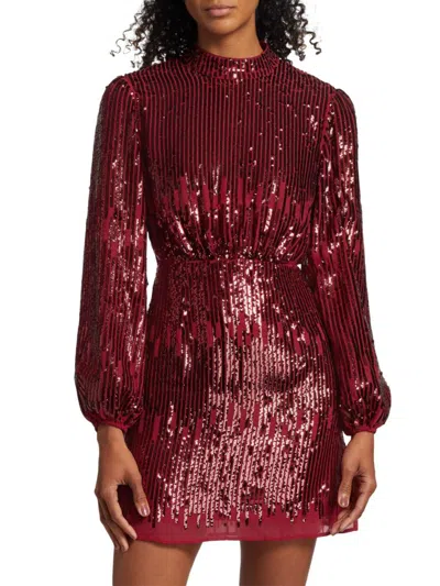 RIXO LONDON WOMEN'S SAMANTHA SEQUINED MINIDRESS