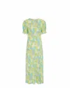 Rixo London Women's Venice Scandi Dress In Lime In Multi