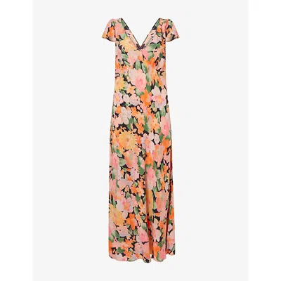 Rixo London Womens Cathy Printed Woven Midi Dress Floral