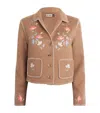 RIXO LONDON WOOL-BLEND SUNDAY EMBROIDERED JACKET