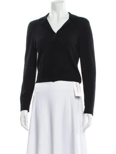 Pre-owned Rixo London Wool V-neck Sweater In Black