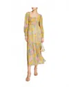 Rixo London Yas Dress In Twist Summer In Yellow