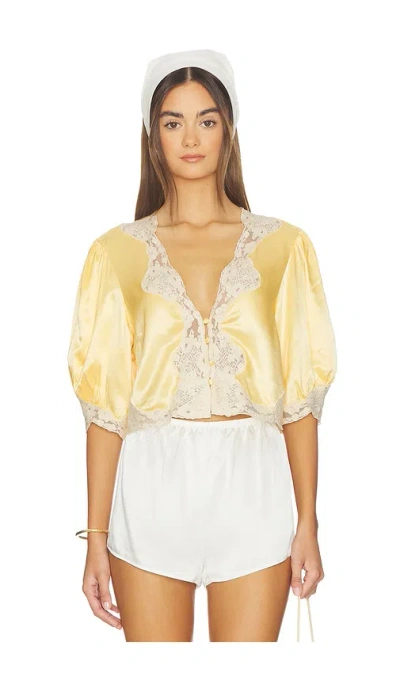 Rixo London Yasmin 탑 In Yellow