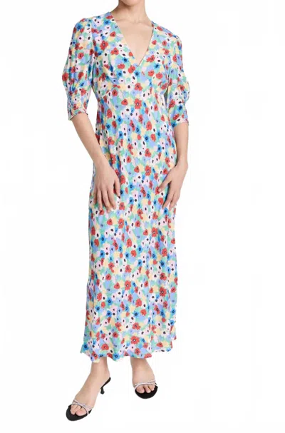 Rixo London Zadie Dress In Spring Ink In White