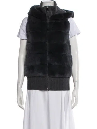 Pre-owned Rizal Wool Vest In Blue