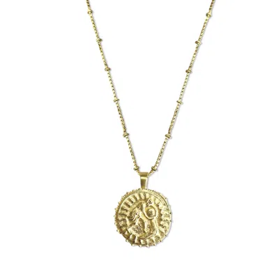 Rize Women's Aquarius Zodiac Manifesting Necklaces *doubled Sided* - Gold Vermeil