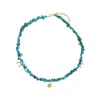 Rize Women's Blue / Gold Stellar Turquoise Necklace - Gold Plated In Multi