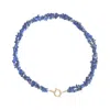 Rize Women's Blue / Purple / Gold Lapis Lazuli Twist Necklace - Gold Plated In Blue
