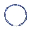 Rize Women's Blue / Purple / Silver Lapis Lazuli Twisted Necklace - Sterling Silver In Blue