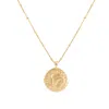 Rize Women's Capricorn Zodiac Manifesting Necklace *double Sided* - Gold Vermeil