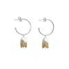 Rize Women's Gold / Silver Chandelier Hoop Earrings - Sterling Silver & Gold Plated In Multi