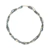Rize Women's Gold / Silver / Grey Pyrite Twisted Choker Necklace In Gray