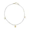 Rize Women's Gold / White Stellar Pearl Necklace  - Gold Plated In Metallic