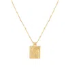 Rize Women's Gold / White Voyager Palm Necklace - Gold Vermeil & Clear Quartz