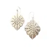 Rize Women's Granulated Ashram Window Earrings - Sterling Silver
