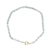 Rize Women's Green / Gold Aventurine Choker Necklace -  Gold Plated In Blue