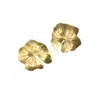 Rize Women's Lotus Leaf Earrings - Gold Plated In Gold