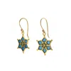 Rize Women's Meena Star Earrings - Gold Vermeil & Indigo Blue Enamel