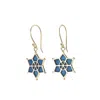 Rize Women's Meena Star Earrings - Sterling Silver & Indigo Blue Enamel