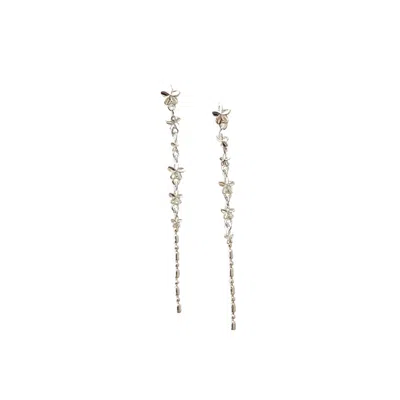Rize Women's Monsoon Flowers & Rain Earrings - Silver
