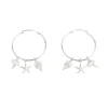 Rize Women's Multi Charm Hoop Earrings - Sterling Silver