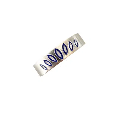 Rize Women's Peacock Cuff Bracelet - Sterling Silver & Indigo Blue Enamel