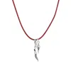 Rize Women's Red / Silver Ruby Dagger & Arrow - Sterling Silver & Red Cord In Multi