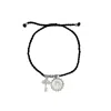 Rize Women's Silver / Black Always Rising Charm Bracelet - Silver Plated & Black Cord In Multi