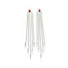 Rize Women's Silver / Red Ruby Tassel Earrings - Sterling Silver In White