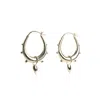 Rize Women's Tribal Spike Hoops - Sterling Silver