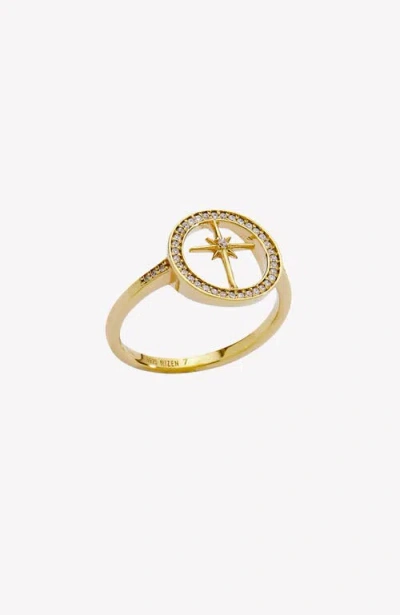 Rizen Jewelry Adoring Star Compass Ring In Gold