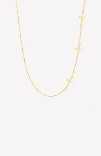 Rizen Jewelry Calvary Cross Necklace In Gold