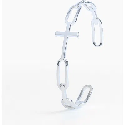 Rizen Jewelry Chain Breaker Bangle In Metallic