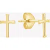 Rizen Jewelry Cross Mini Stud Earring In Gold