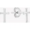 Rizen Jewelry Cross Mini Stud Earring In Silver