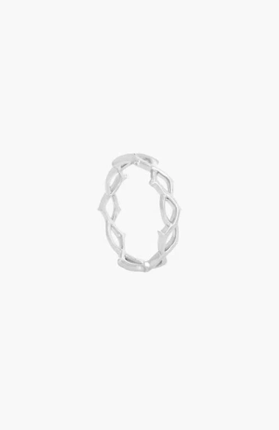 Rizen Jewelry Crown Of Thorns Band Ring In Sterling Silver