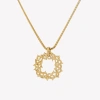 Rizen Jewelry Crown Of Thorns Large Pendant Necklace In Gold