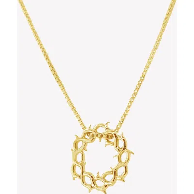 Rizen Jewelry Crown Of Thorns Necklace In Gold